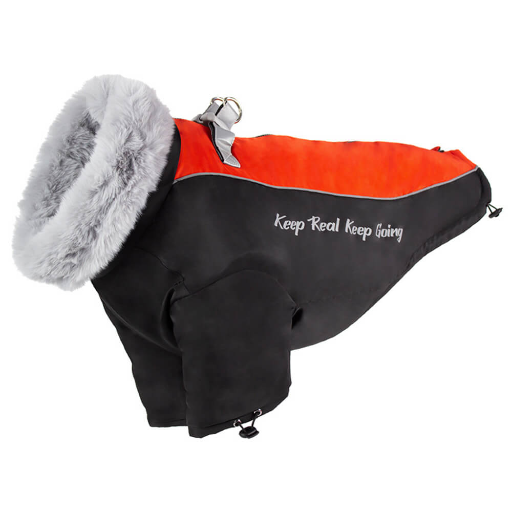 Waterproof Winter Dog Coat with Fur Collar - Ultimate Warmth and Style