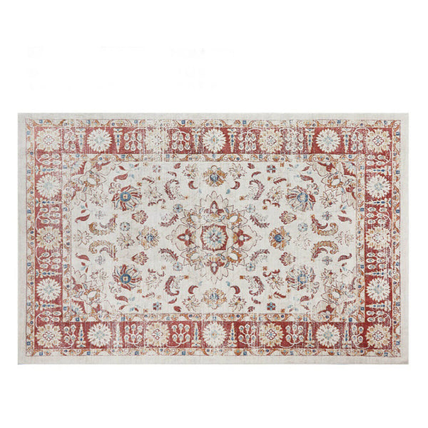 Vintage Blue & Cream Pet-Friendly Area Rug - Timeless Elegance for Your Home