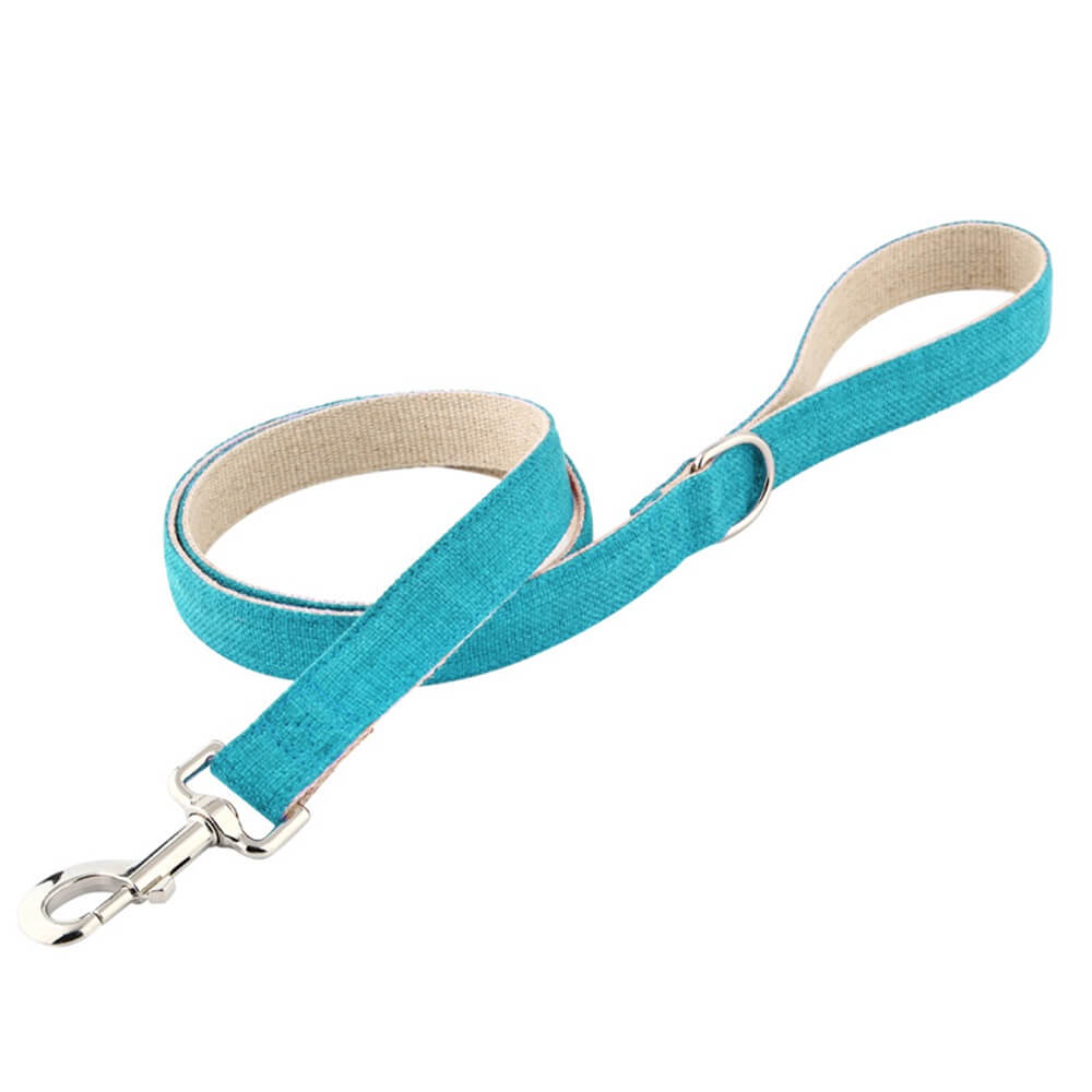 Pure Linen Dog Leash and Collar - Breathable and Durable