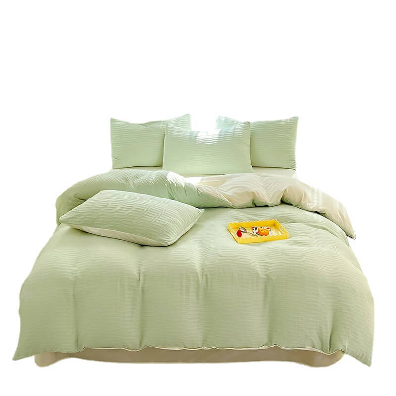 Seersucker sólido para todas las estaciones <tc>Color</tc> Juego de sábanas Comfort Bed