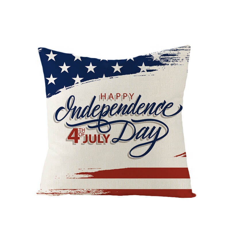 American Flag Style Independence Day Decor Sofa Pillow