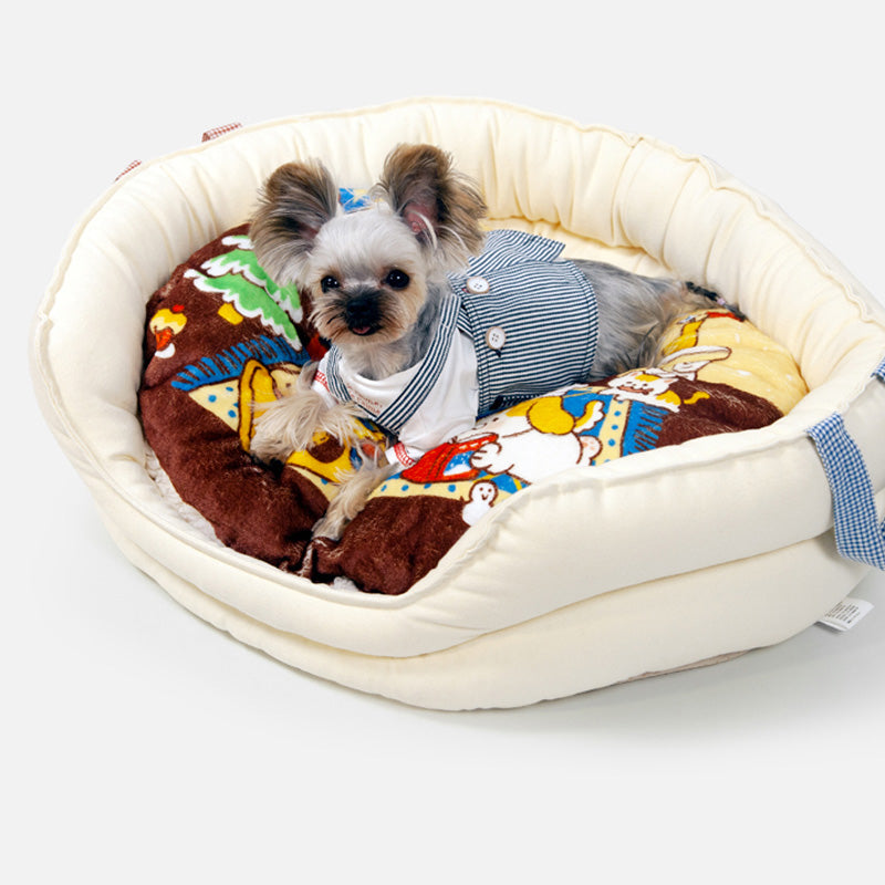 Comic Style Portable 3 Peaks Dog Bed