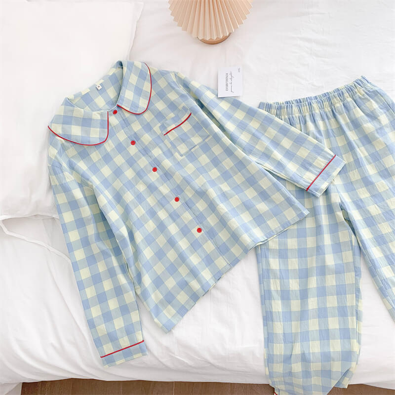 Conjunto de pijama elegante a juego con cuadros, ropa para perros y dueños