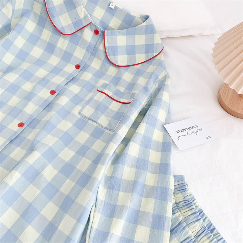 Conjunto de pijama elegante a juego con cuadros, ropa para perros y dueños