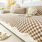 Chenille Art Corrugated Breatable No-Slip Couch Cover Coach