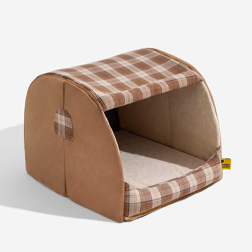 Classical Plaid House Orthopedic Dog Bed - Retreat Cabin