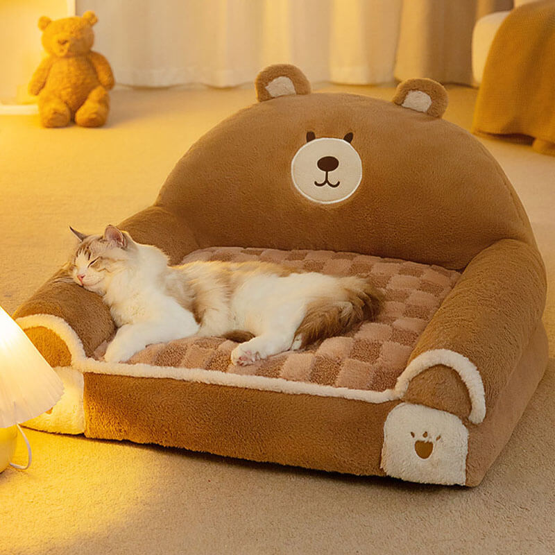 Cómoda cama relajante para mascotas Adorable sofá cama para perros y gatos