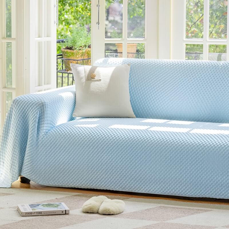 Protector antiarañazos de funda de sofá transpirable de seda de hielo refrescante