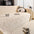 Cream Textured Jacquard Design Sofa Decorative Throw Couch Cover