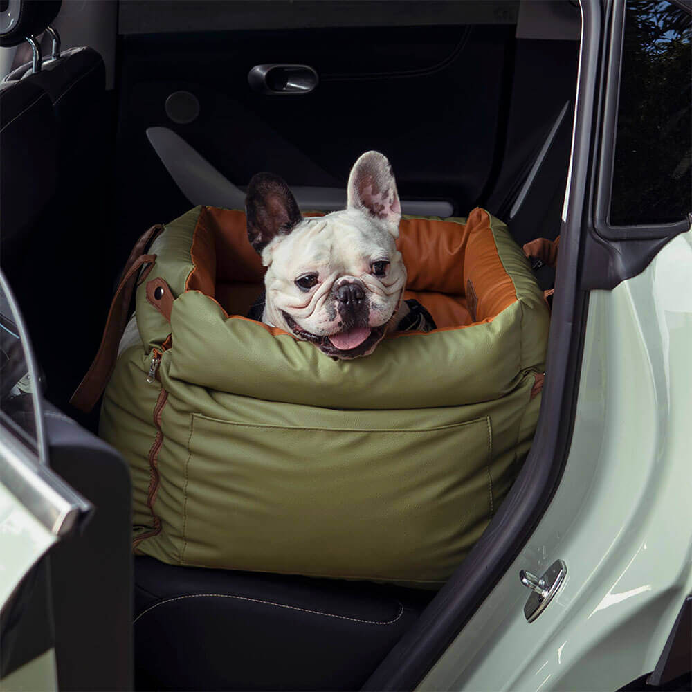 Deluxe-Autositzerhöhung für Hunde aus Kunstleder – Urban Voyager