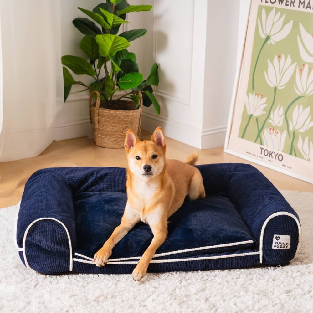 Deluxe Flannel Double-Layer Orthopedic Dog Sofa Bed