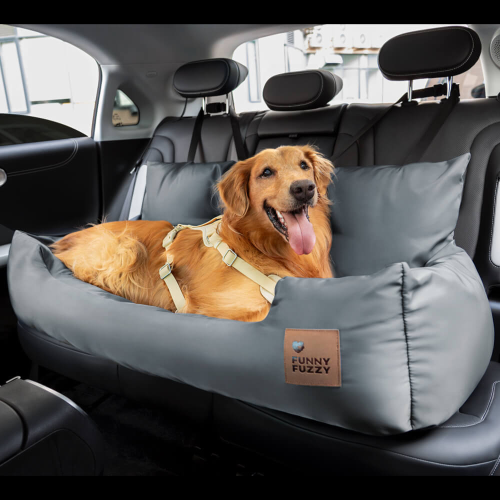 Travel Bolster Safety Waterproof Medium Large Dog Car Back Seat Bed