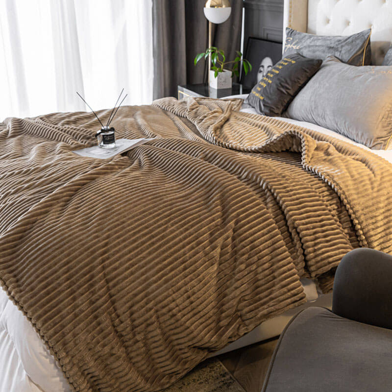 Manta de sofá cama de terciopelo de leche de doble cara