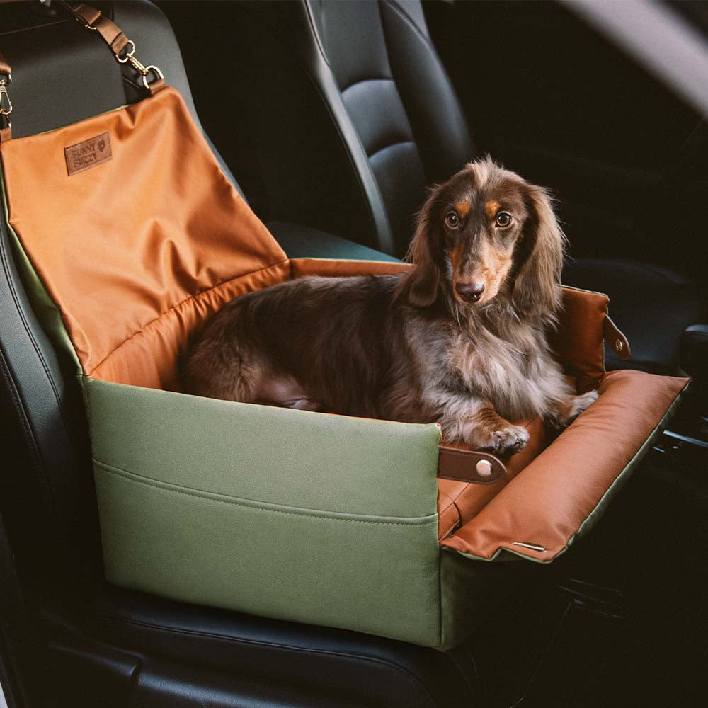 Elevated Faux Leather Deluxe Dog Car Seat Booster Bed - Urban Voyager