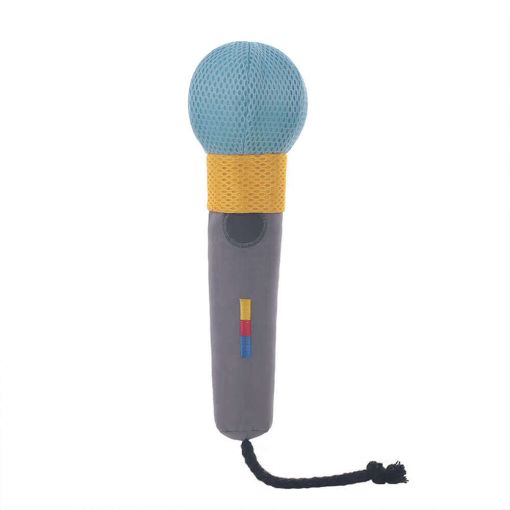 Microphone Plush Durable Squeaky Training Interactive Dog Toy