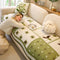 Chenille Scratch-resistant Fabric Pastoral Style  Irregular Shaped Non-slip Couch Cover