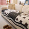 Chenille Scratch-resistant Fabric Pastoral Style  Irregular Shaped Non-slip Couch Cover