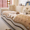 Chenille Scratch-resistant Fabric Pastoral Style  Irregular Shaped Non-slip Couch Cover