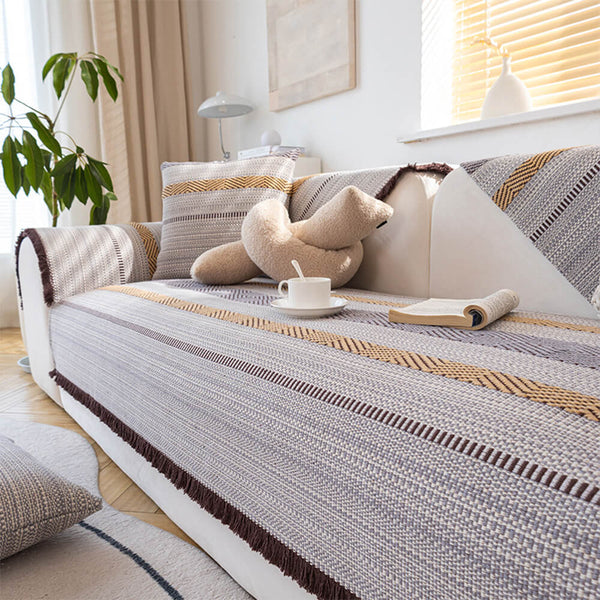 Capacal de sofá de algodón natural clásico