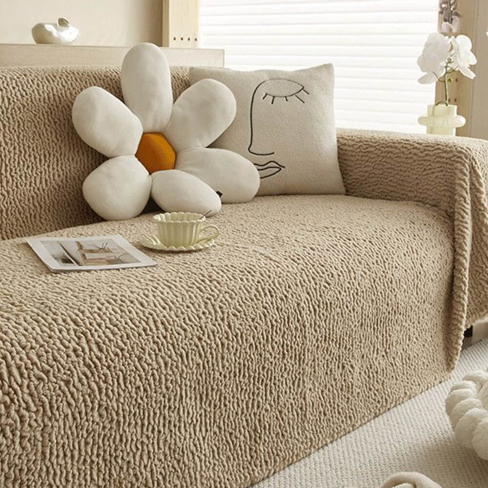 Cloud Texture Plush Chenille Durable Sofa Protector Couch Cover