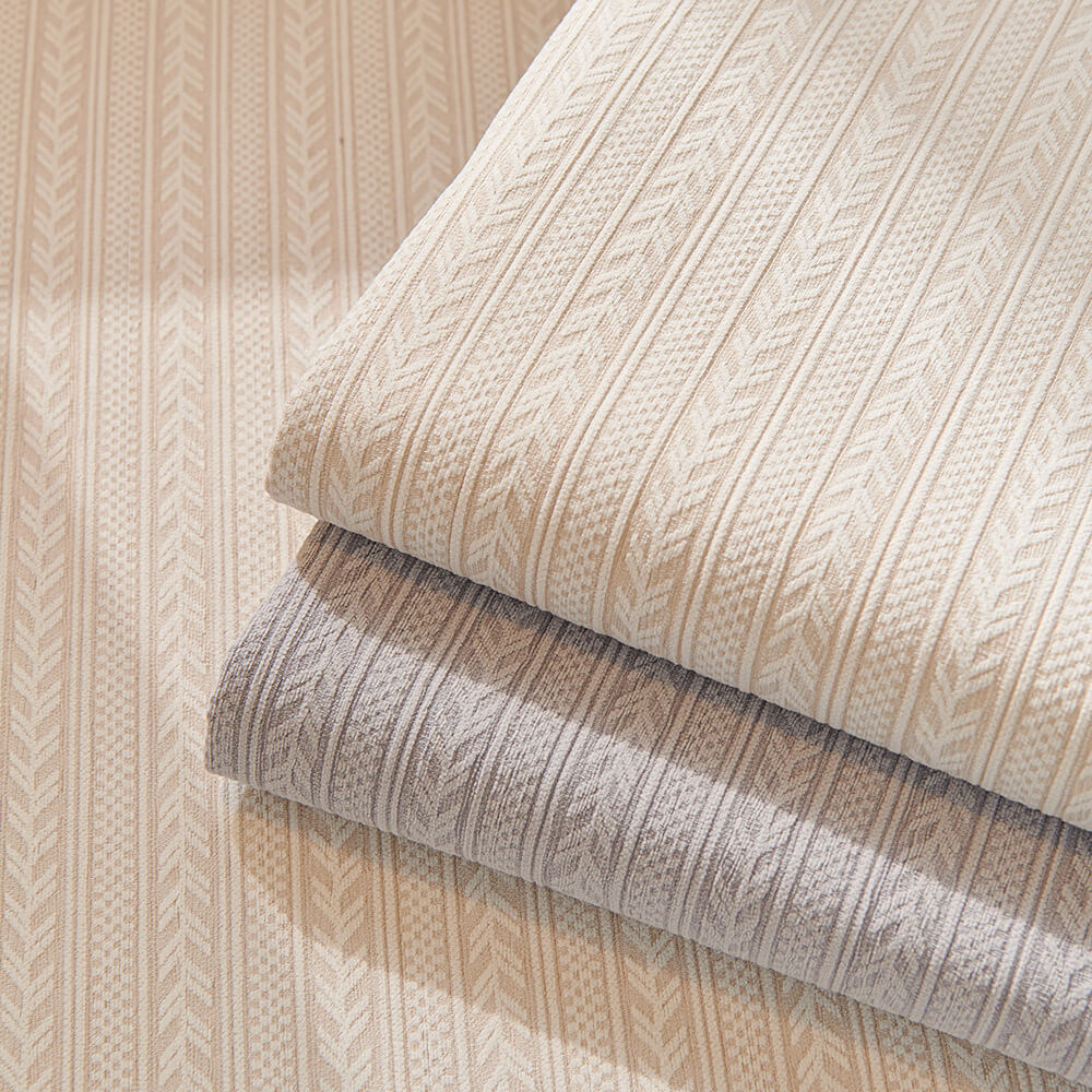 Diseño minimalista de rayas de trigo resistente al agua Cubierta de sofá Chenille