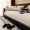 Cubierta moderna de Herringbone Chenille Chenille anti-scratch sin deslizamiento