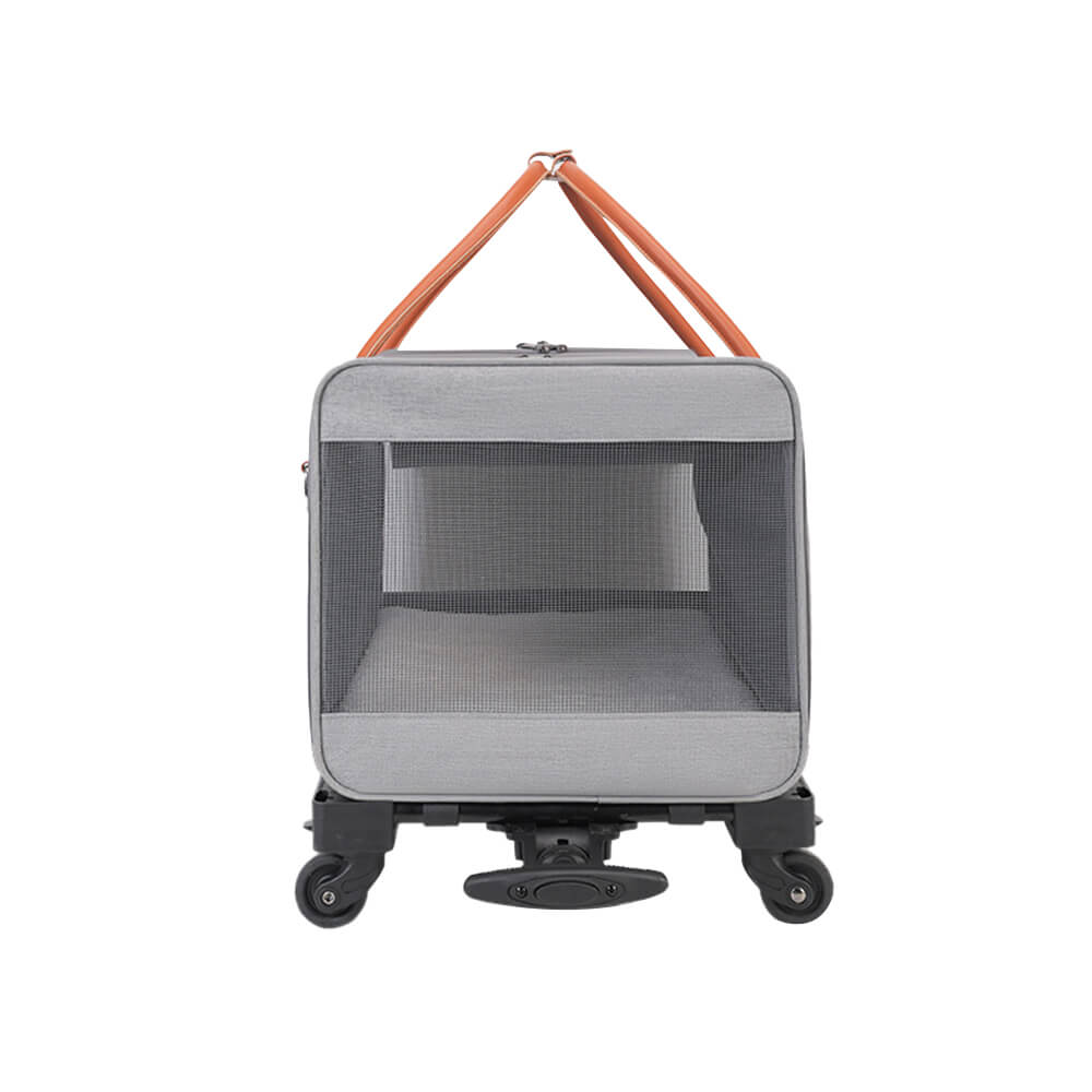 Multifunctional 2-In-1 Detachable Trolley with Wheels Portable Pet Carrier Bag