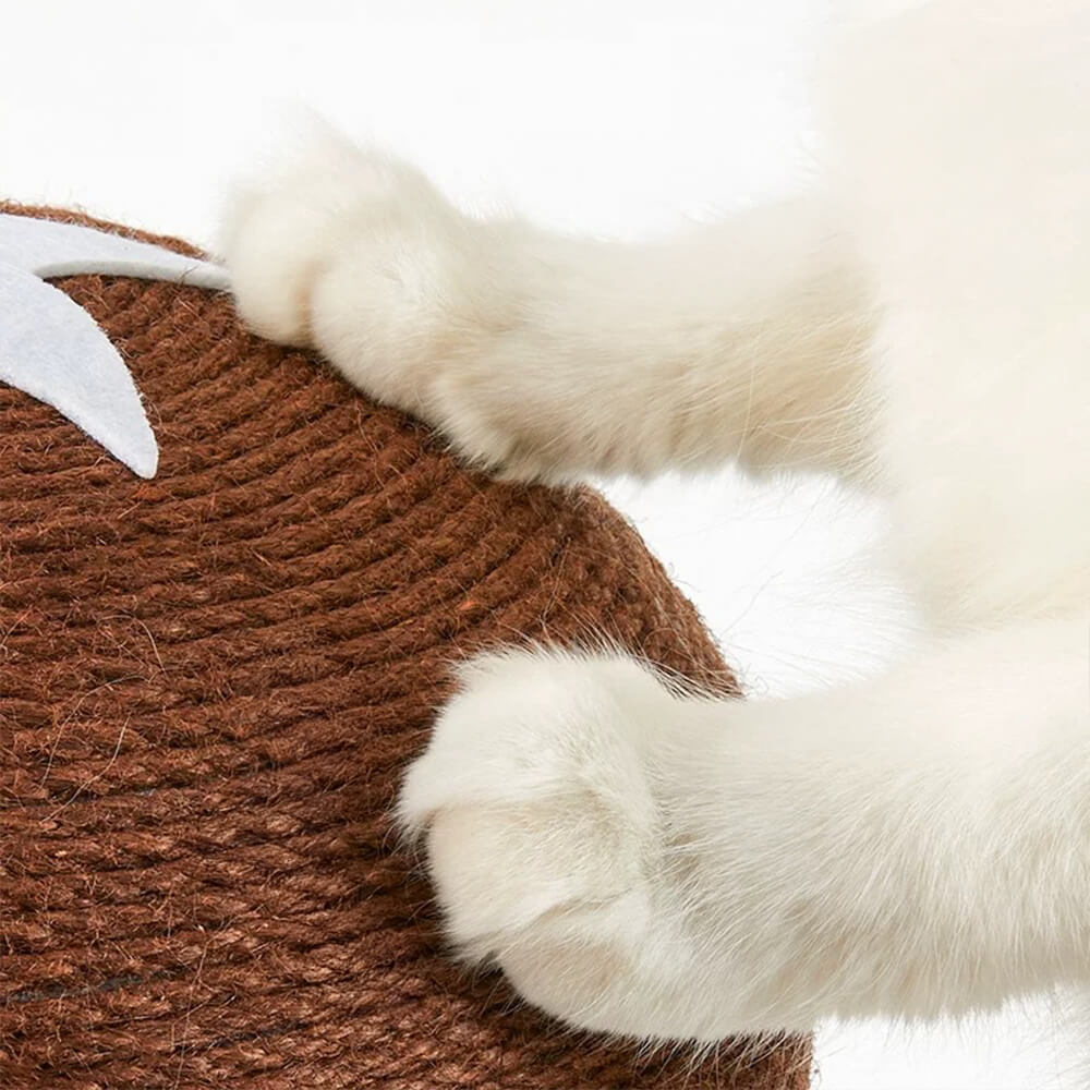 Mushroom-Shaped Natural Sisal Scratching Post for Large Cats