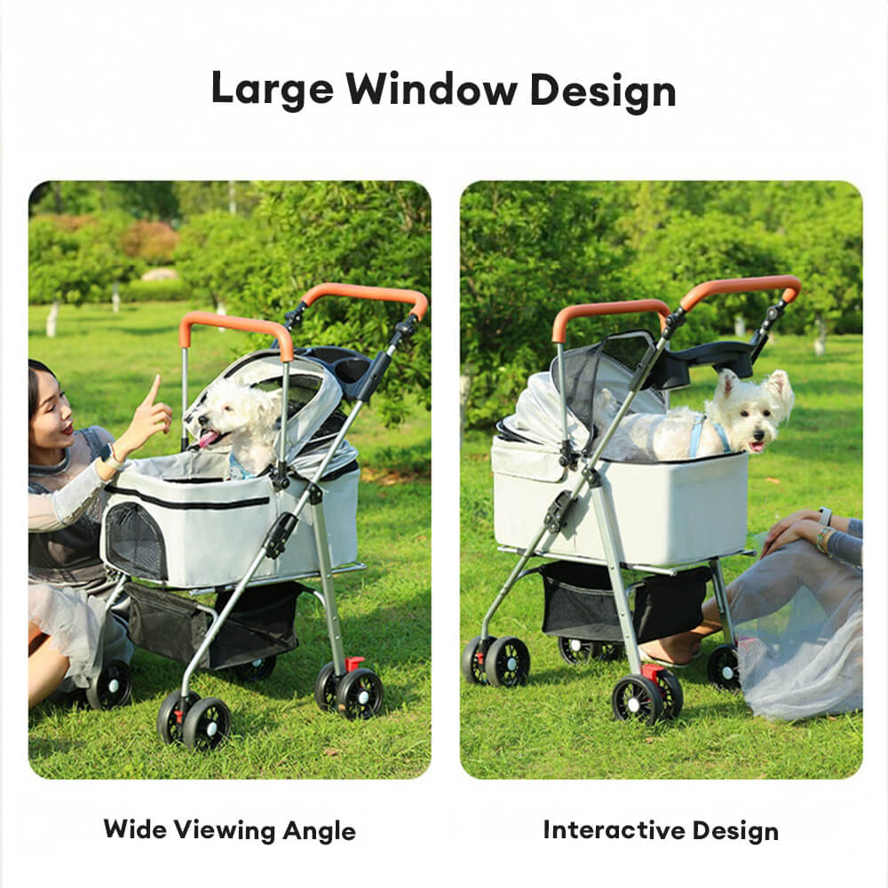 Outdoor Multifunctional Lightweight Foldable And Detachable Pet Stroller