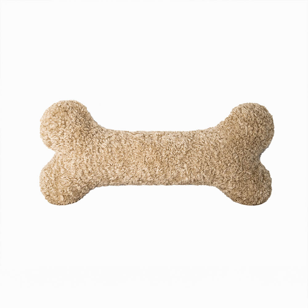 Oreiller de canapé en forme d'os en peluche, coussin décoratif doux et confortable