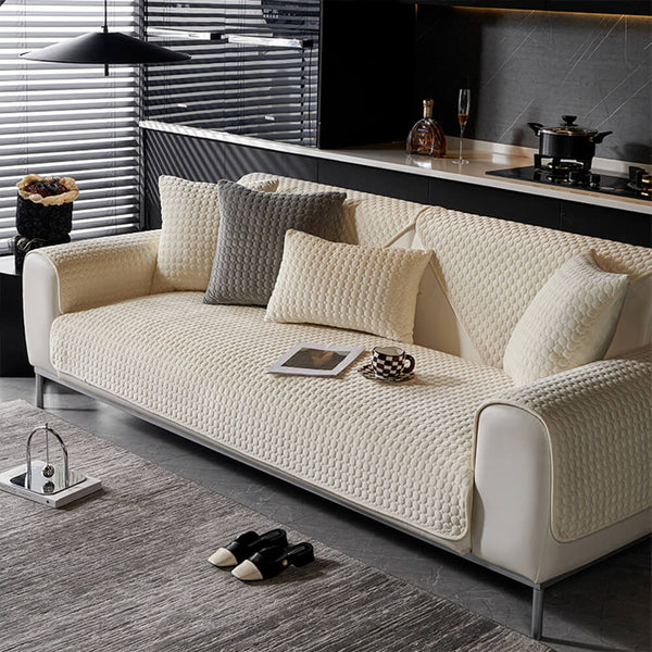 Cubierta de sofá sin deslizamiento transpirable para la humedad del gamuza acolchada