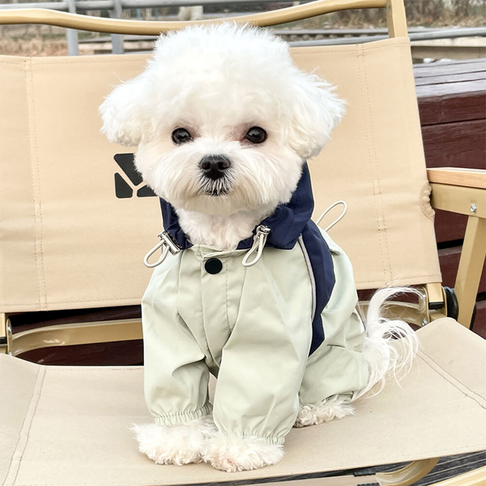 Veste à capuche pour chien, élégante, imperméable, coupe-vent, réglable, pour l'extérieur