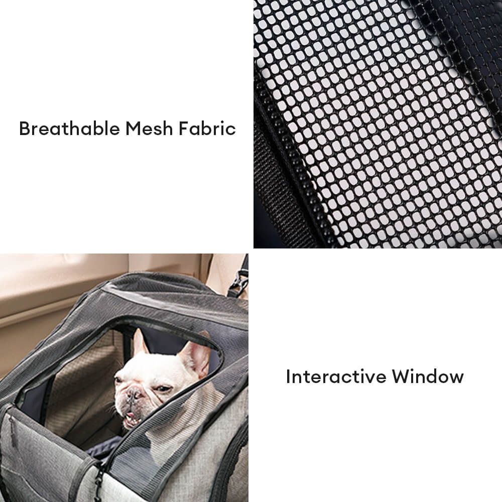 Travel-Friendly Foldable Portable Breathable Dog & Cat Car Seat & Carrier Bag