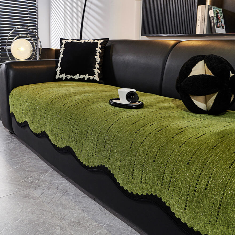 Cubierta de sofá con forma ondulada de modernas de Chenille