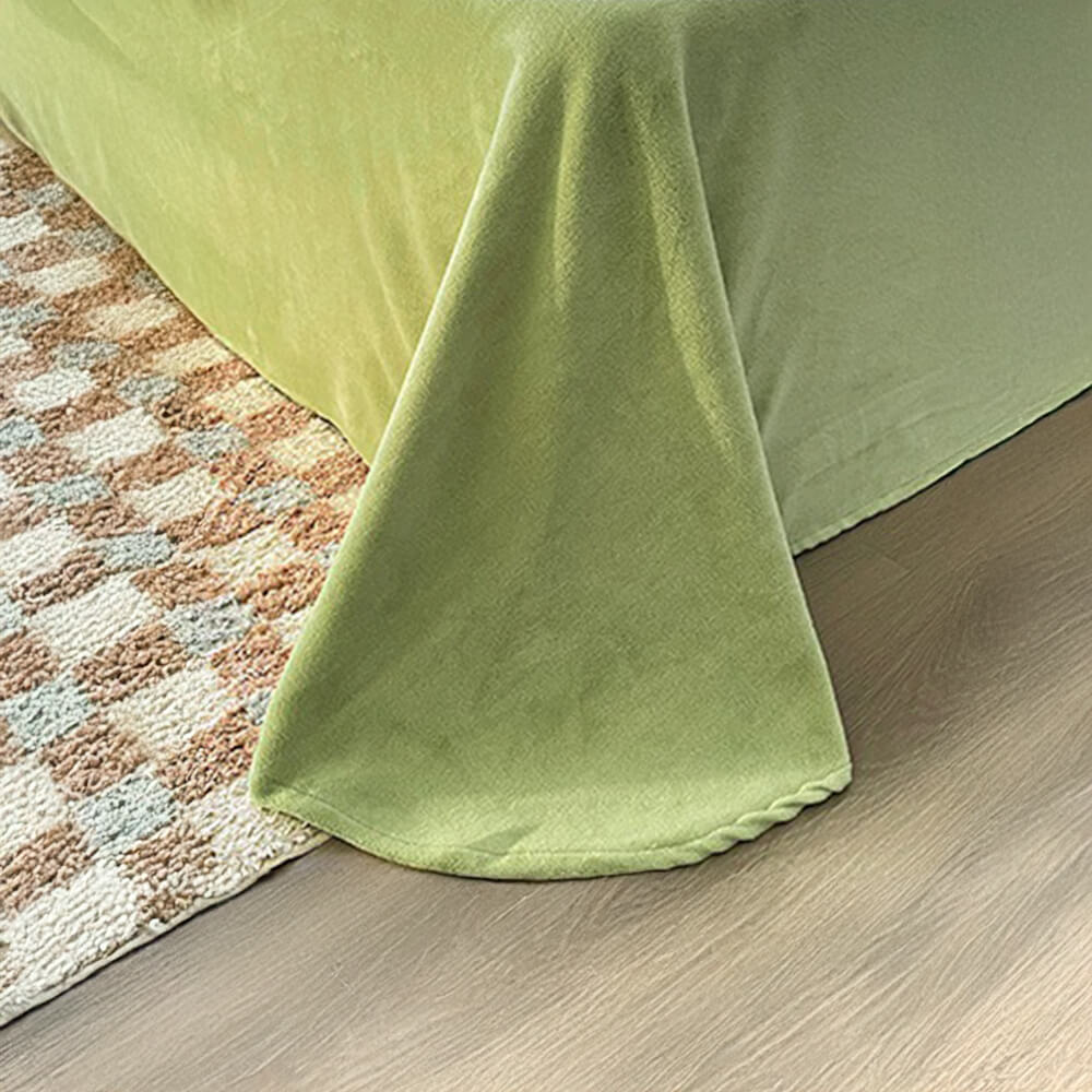 Ensemble de draps chauds en velours de lait ultra-doux à texture tissée