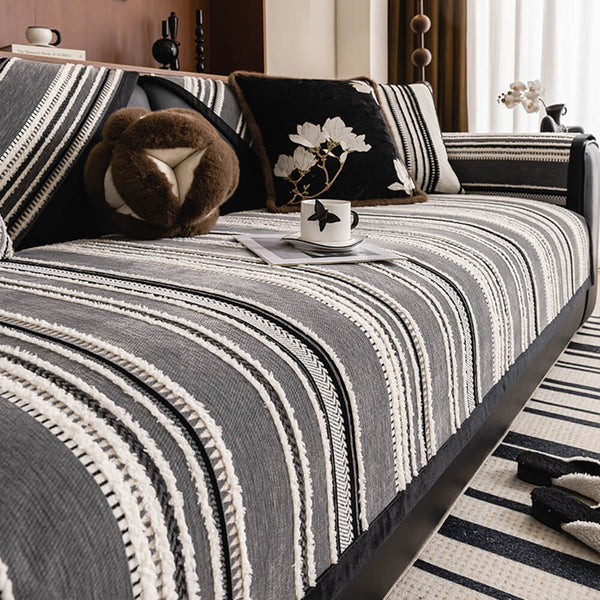 Vintage Jacquard All-Season Chenille Cubierta de sofá sin deslizamiento