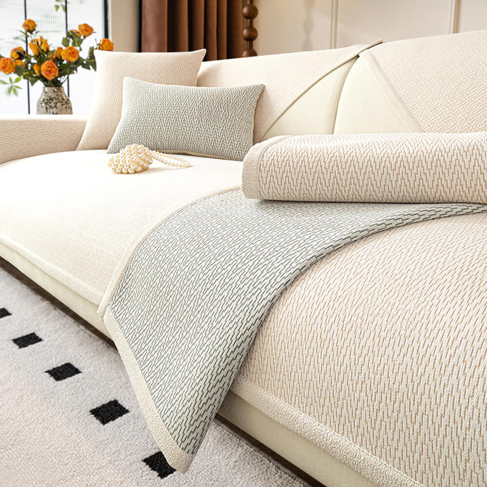 Tela anti-deslizamiento minimalista de Chenille con cubierta de sofá de diseño resistente a los rasguños de gato