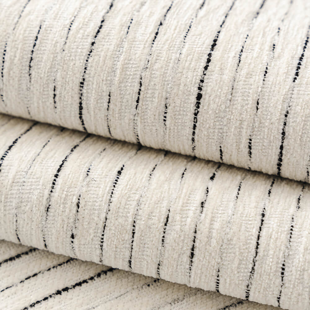 Modern French Striped Chenille Couch Cover