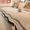Non-Slip Herringbone Chenille Couch Cover with Wavy Edges