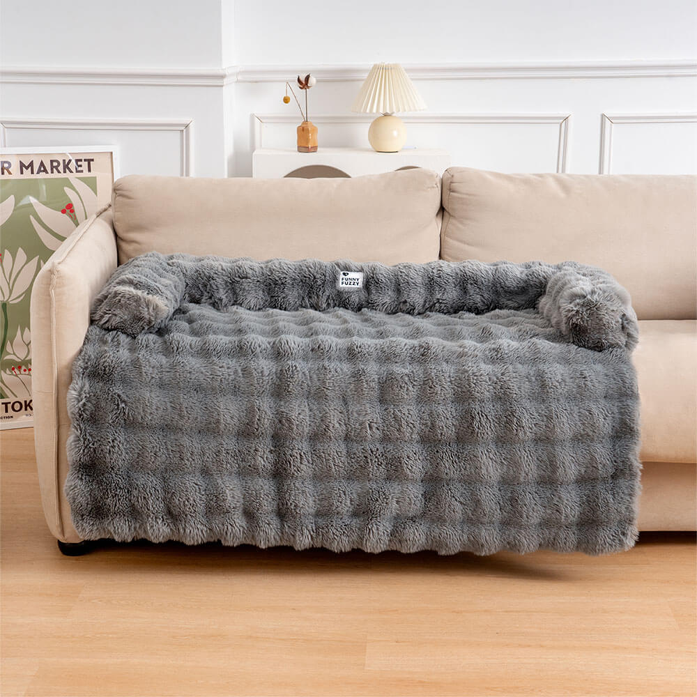 Tapis pour animaux de compagnie protecteur de canapé de lit pour chien apaisant et moelleux
