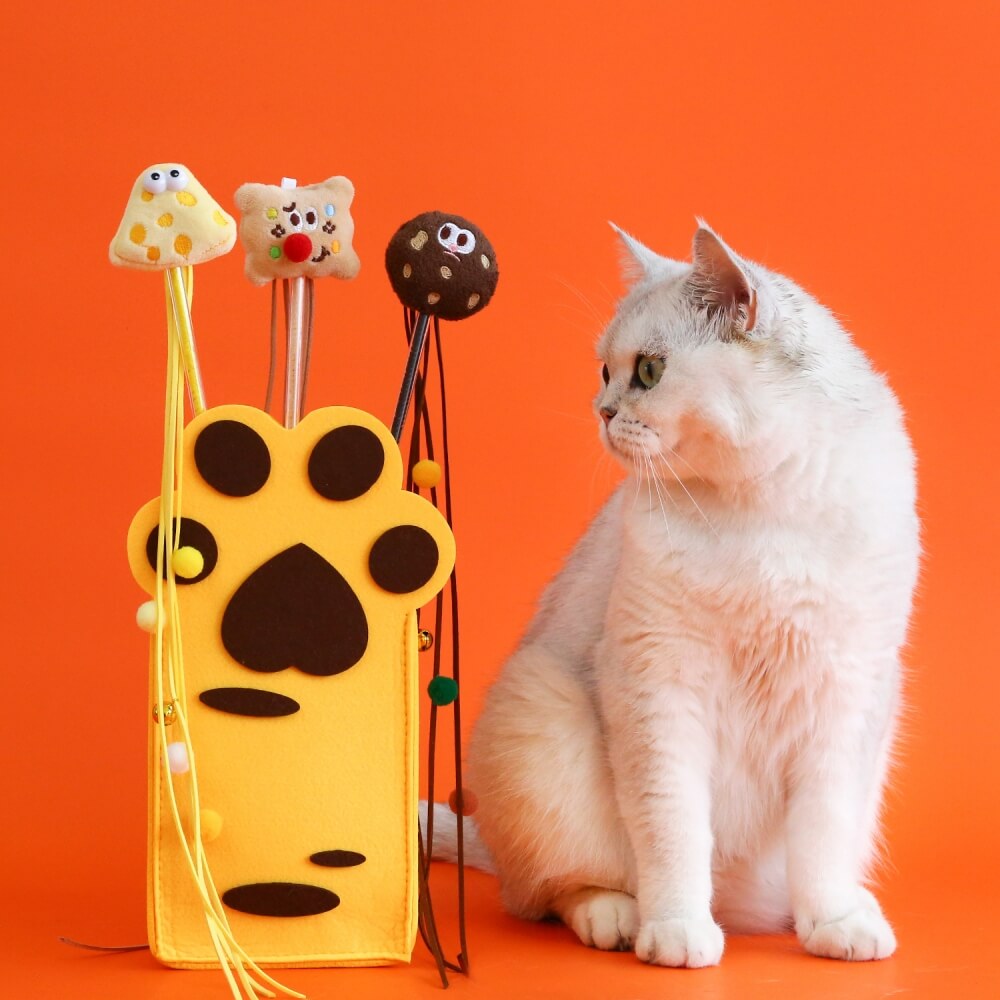 Lustiges Cookie-Cat-Teaser-Stick-Set