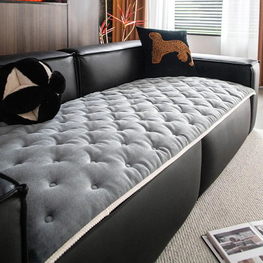 Protección de cuero vintage cubierta de sofá sin deslizamiento