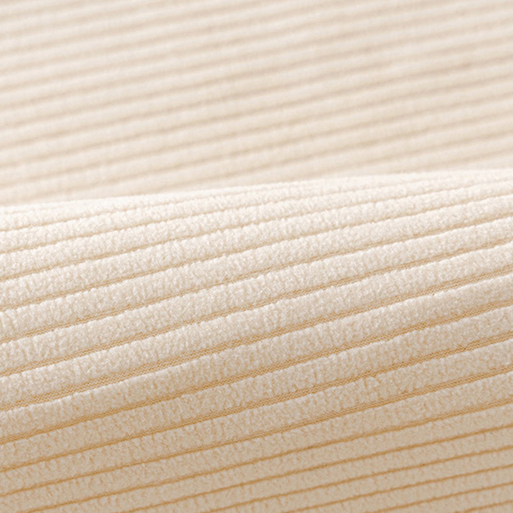 Cubierta de sofá de vellón de rayas verticales de crema moderna para todas las estaciones