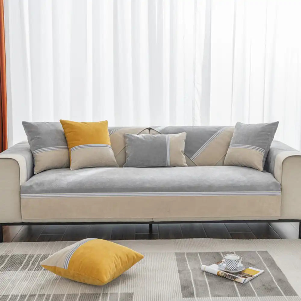Resistente al agua para todas las estaciones <tc>Color</tc>Funda de sofá antideslizante para mascotas y niños