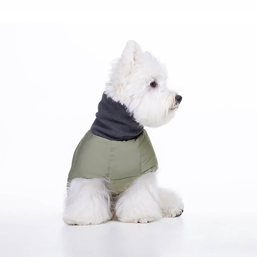 Casual Turtleneck Warm Waterproof Reflective Stripes Adjustable Dog Jacket