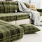 Checkered Stretch Universal Fully Fitted Anti-Cat Scratch Couch Cover - Suitable for All Seasons