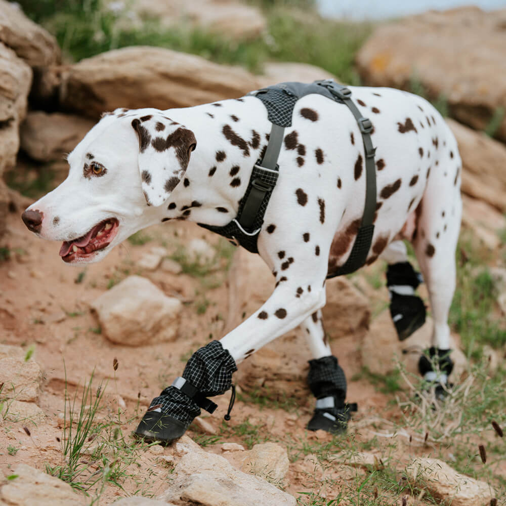 Chic Waterproof Reflective Anti-Slip Rubber Velcro Outdoor Dog Boots