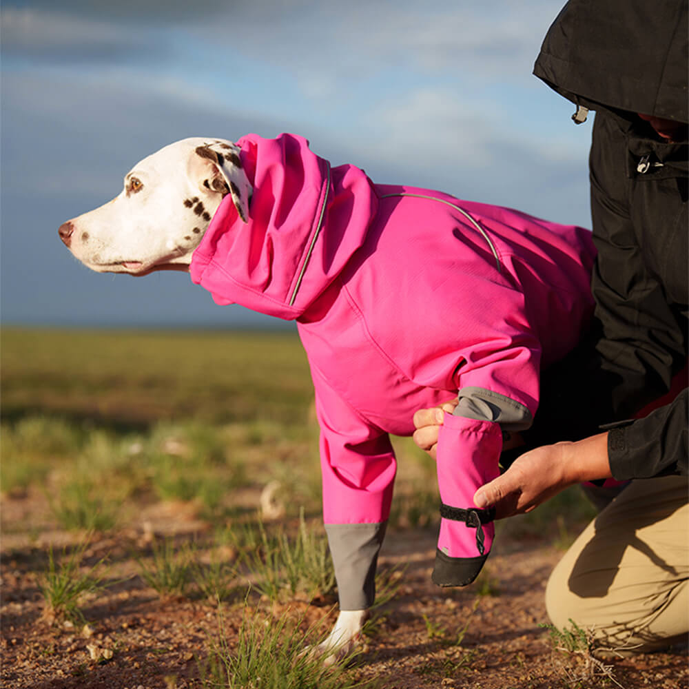 Chic Waterproof Reflective Anti-Slip Rubber Velcro Outdoor Dog Boots