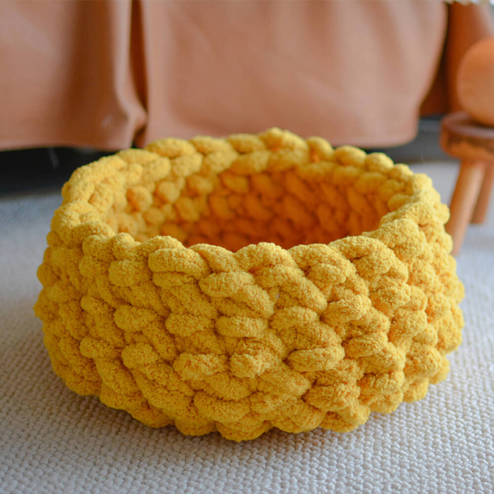 Chunky Handwoven Cozy Breathable Round Cat Nest Bed