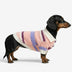 Color-Blocked Striped Faux Mink Fur Warm Dachshund Dog Sweater Suitable For Puppies